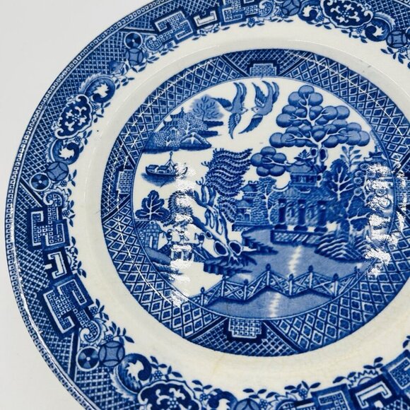 John Steventon & Sons Burslem England Willow Royal Venton Ware 10" Dinner Plate - Picture 3 of 6